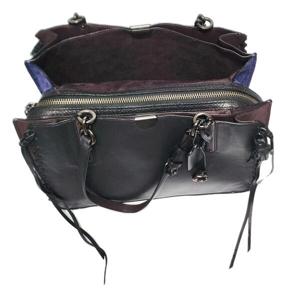 New COACH 37391 Dreamer Tote 36 Colorblock Black Whipstitch Rivets Extra Large - Picture 9 of 11